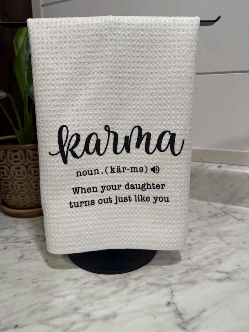HookedbyKendra Karma Tea Towel