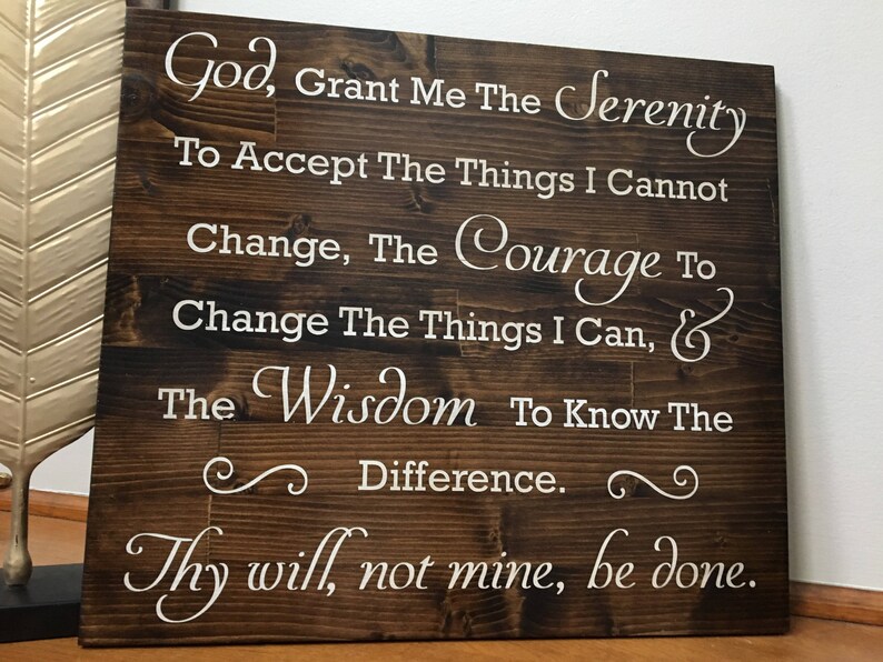 Serenity Prayer Wooden Sign Inspirational Sign Religious Etsy Serenity Prayer Wooden Sign Inspirational Sign Religious Etsy