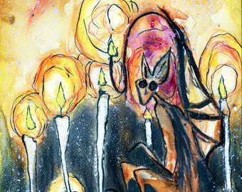 Candelabra Gargoyle Kunstdruck