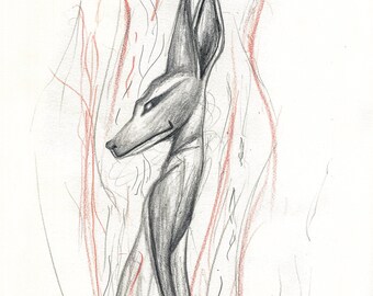 Hellhound Kunst afdrukken