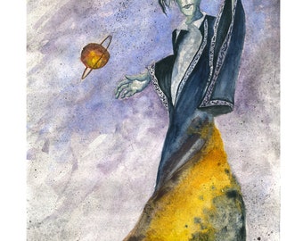 Morpheus from The Sandman Original Watercolor Painting