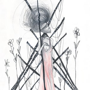 Nine of Wands Tarot Art Print