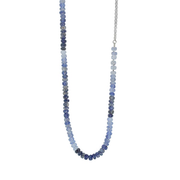 Penumbra necklace, silver and iolite necklace,  silver necklace, iolitei pendant