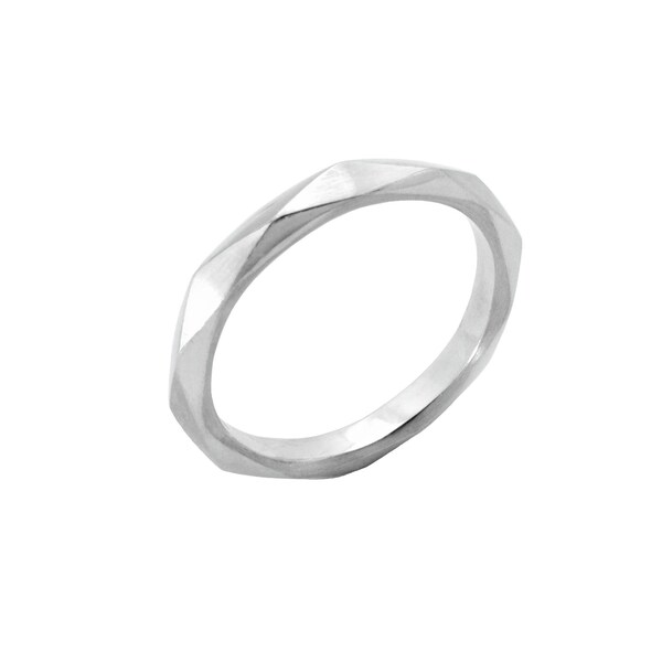 Silver Facet ring, 925 ring, silver ring