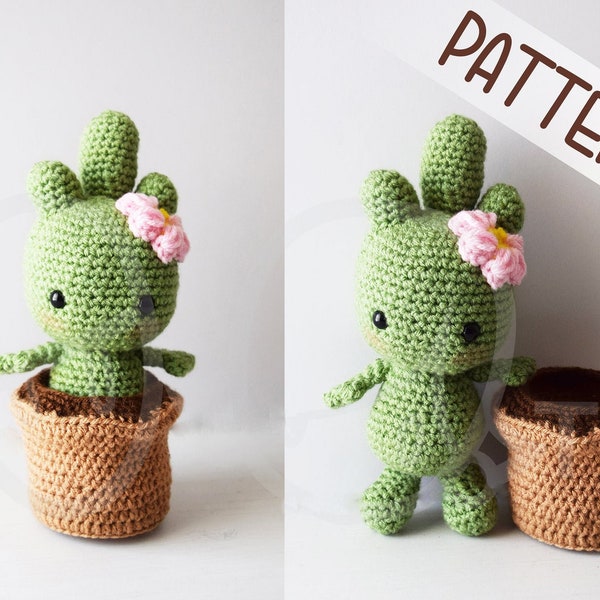Crochet Cactus succulent diy PATTERN English, CACTALINA, interactive removable pot doll, amigurumi cactus, cactus toy, handmade pincushion