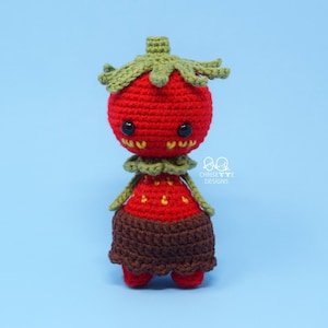 Tomato doll pattern, Tomalina, amigurumi, diy English Pattern