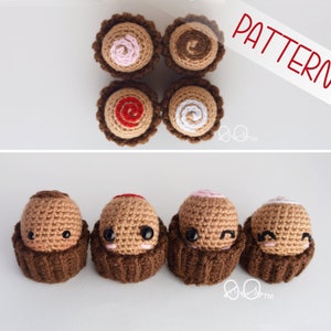 Crochet Valentines Chocolates amigurumi PATTERN English, Emoji candy, chocolate lovers gift, handmade interactive crochet toy