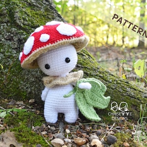 Crochet Mushroom doll PATTERN, Prince KINOKO, interactive mushroom decor amigurumi, diy English Pattern