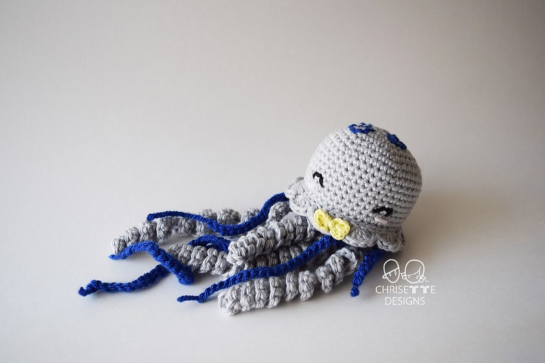 Crochet NICKY the NICU Jellyfish sensory doll, diy English PATTERN, amigurumi, preemie baby gift, crochet animal pattern image 6