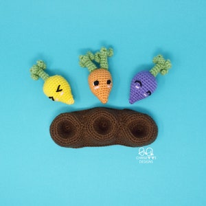 Crochet Carrots PATTERN, Easter crochet carrots, Bunny Buffet, amigurumi interactive sensory toy, diy English Pattern image 9