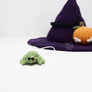 Crochet Witch hat PATTERN English, stiff brim, Wizard hat, WITCHES' STITCHES hat costume, child and Adult size , spider cat and pumpkin hat image 9