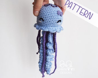 Crochet NICKY the NICU Jellyfish sensory doll, diy English PATTERN, amigurumi, preemie baby gift, crochet animal pattern