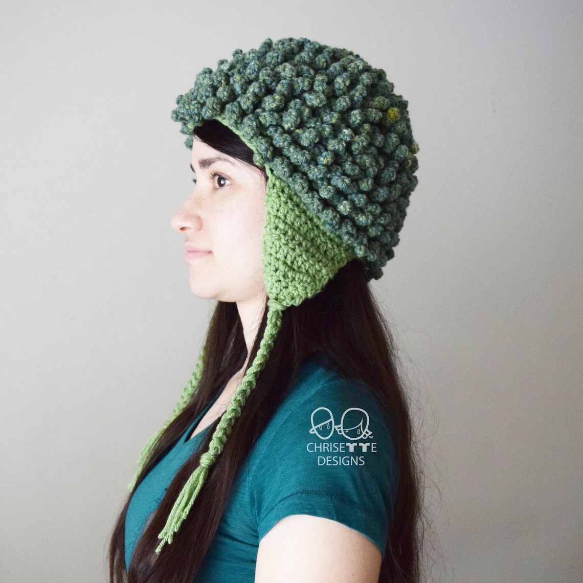 Broccoli crochet hat costume hat PATTERN Broccolina adult Etsy
