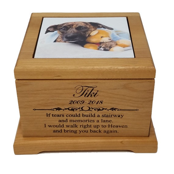Dog Custom Wood Photo Pet Urn Keepsake Box For And 50