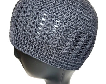 Black Taqiyah, Kufi Hat, Knit Kufi, Skull Cap, Kufi, Crochet Kufi,  Kufi, Beanie, Crocheted Beanie, Knit Beanie