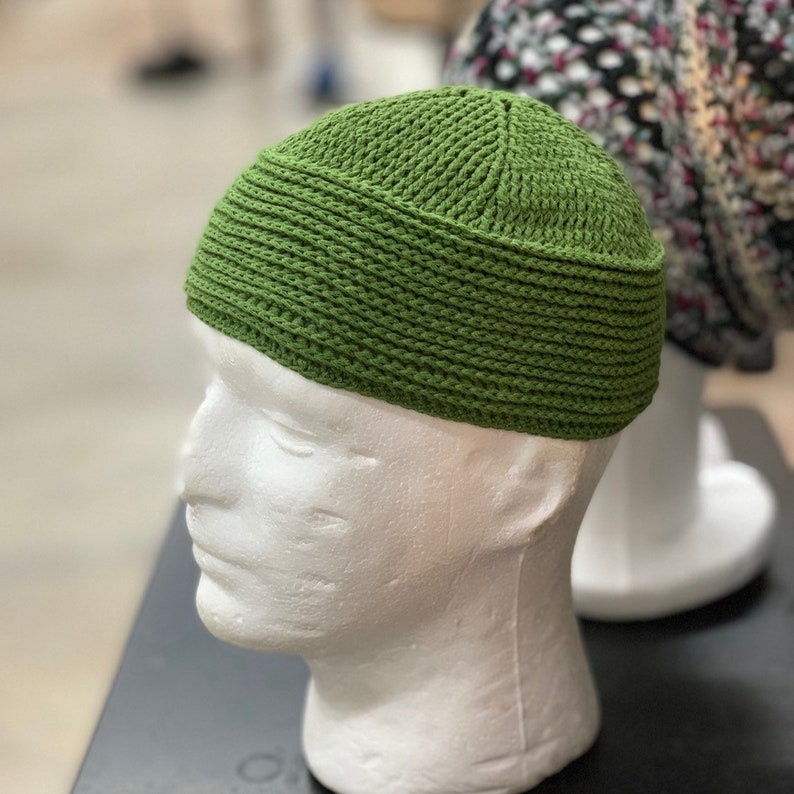 Knit Kufi Muslim Kufi Taqiyah Kufi Hat Skull Cap Etsy