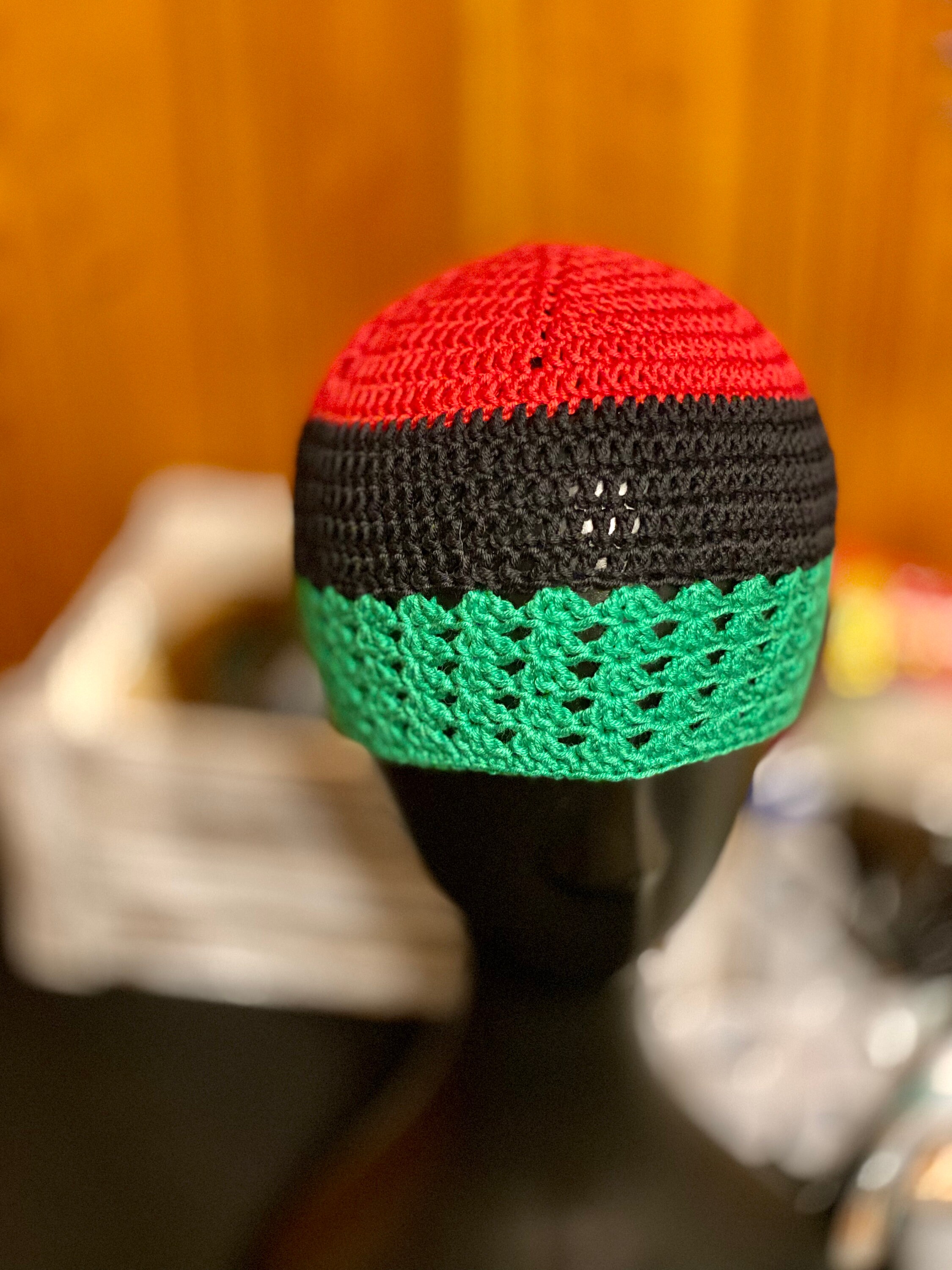 Red Black and Green Kufi Multi Color 