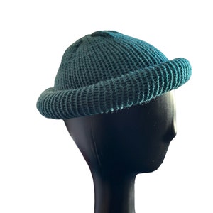 Teal Rolled Brim Docker Hat