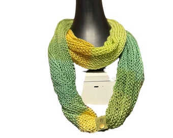 Infinity Scarf, Gold Green