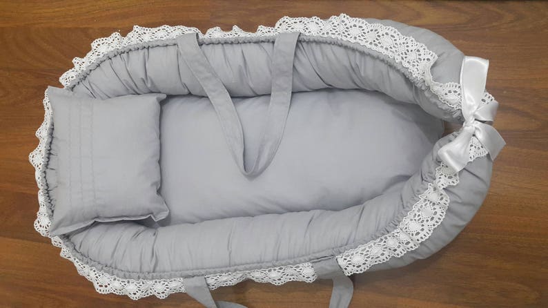 Baby Nest Grey Babynest Baby Sleeping Bed Baby Pillow | Etsy