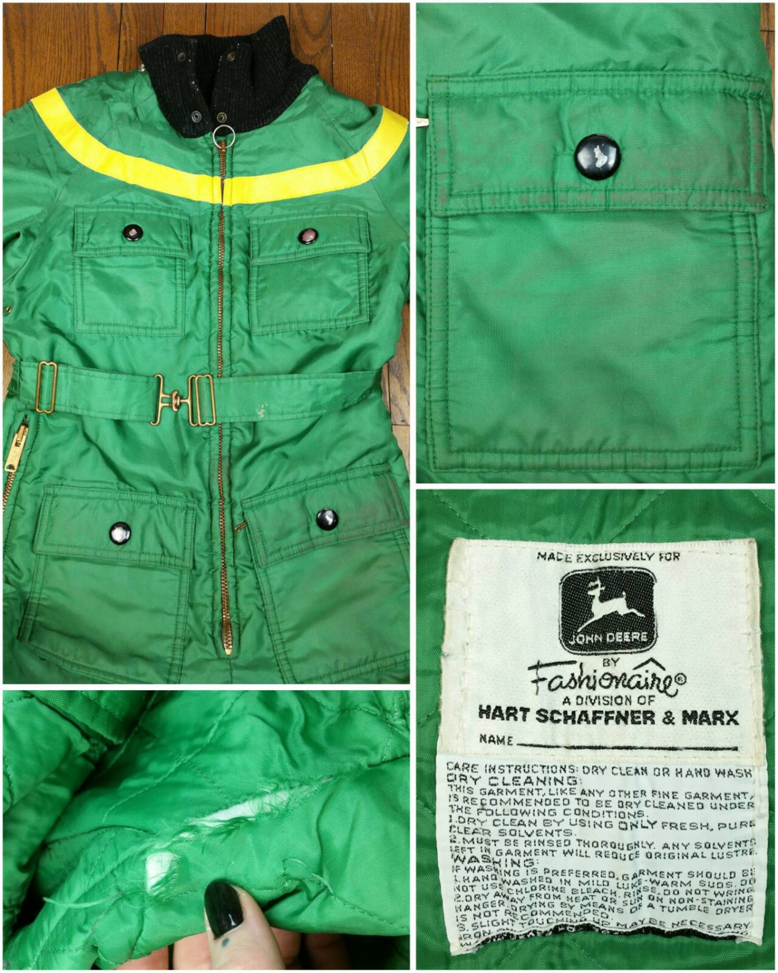 80s vintage John Deere snowmobile suit 1980s John Deere one Etsy