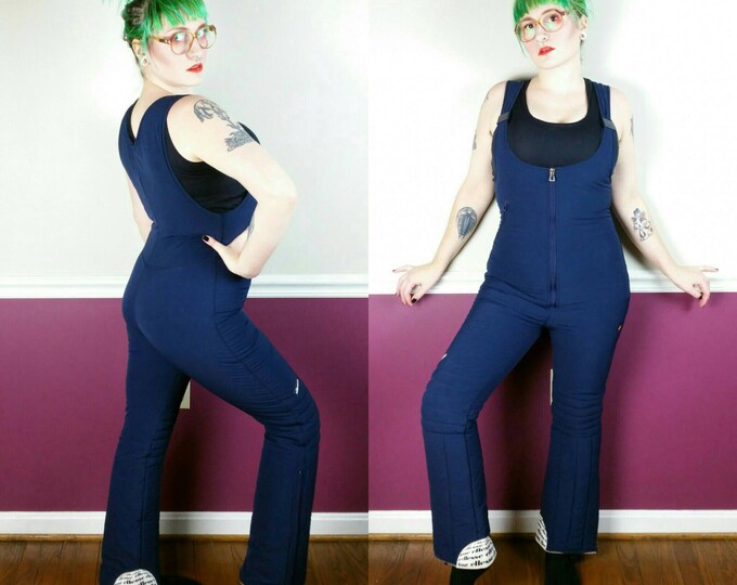 1970s Vintage Ski Bib Overalls. Ellesse Padded Winter Snow Etsy