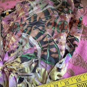 Anthropologie Leifsdottir 100% Silk Mini Dress butterfly bohemian sz 8 tie dye image 11