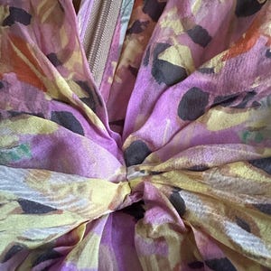Anthropologie Leifsdottir 100% Silk Mini Dress butterfly bohemian sz 8 tie dye image 10