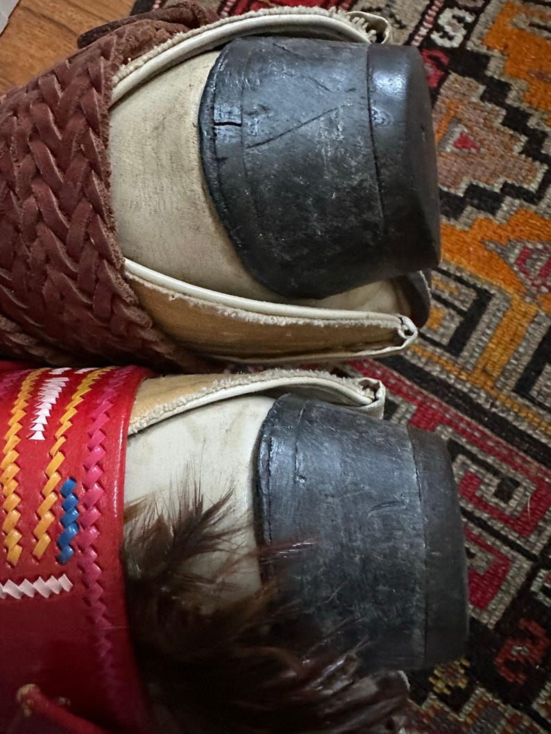 Upsicled cowboy boots boho bohemian booties feather reworked sz 8 free people ivory western rare unique leather reworked one of a kind woman image 3