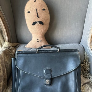 Vintage Coach Beekman 5266 Briefcase Men Black Career Suitcase !No SholderStrap! Briefcase distressed