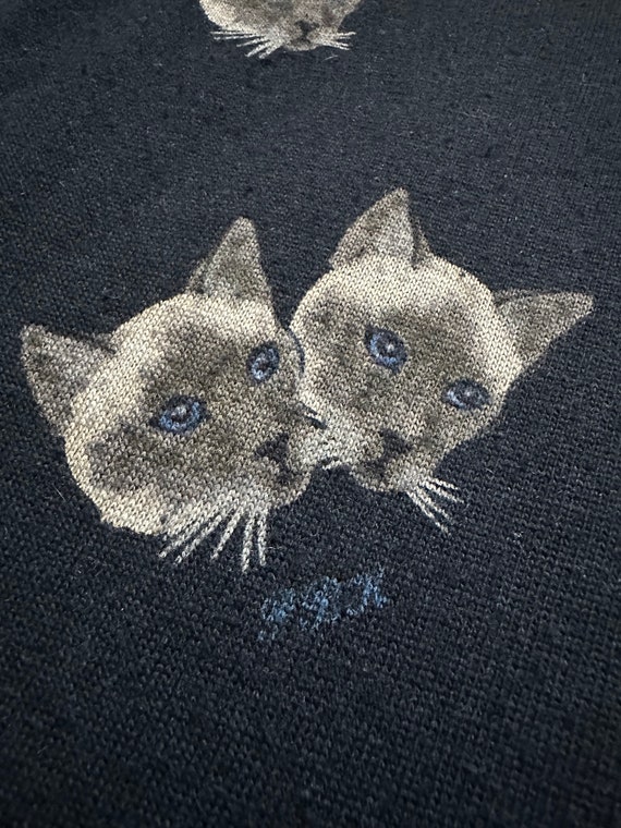 Vintage Krizia Poi  CAT Pullover Sweater M Siamese