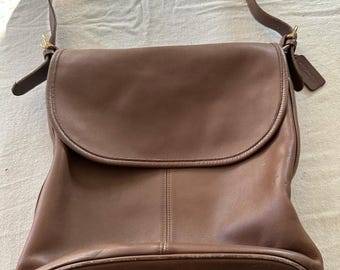 Coach Vintage 90s Whitney Shoulder Bag With Flap Navy Blue #4115