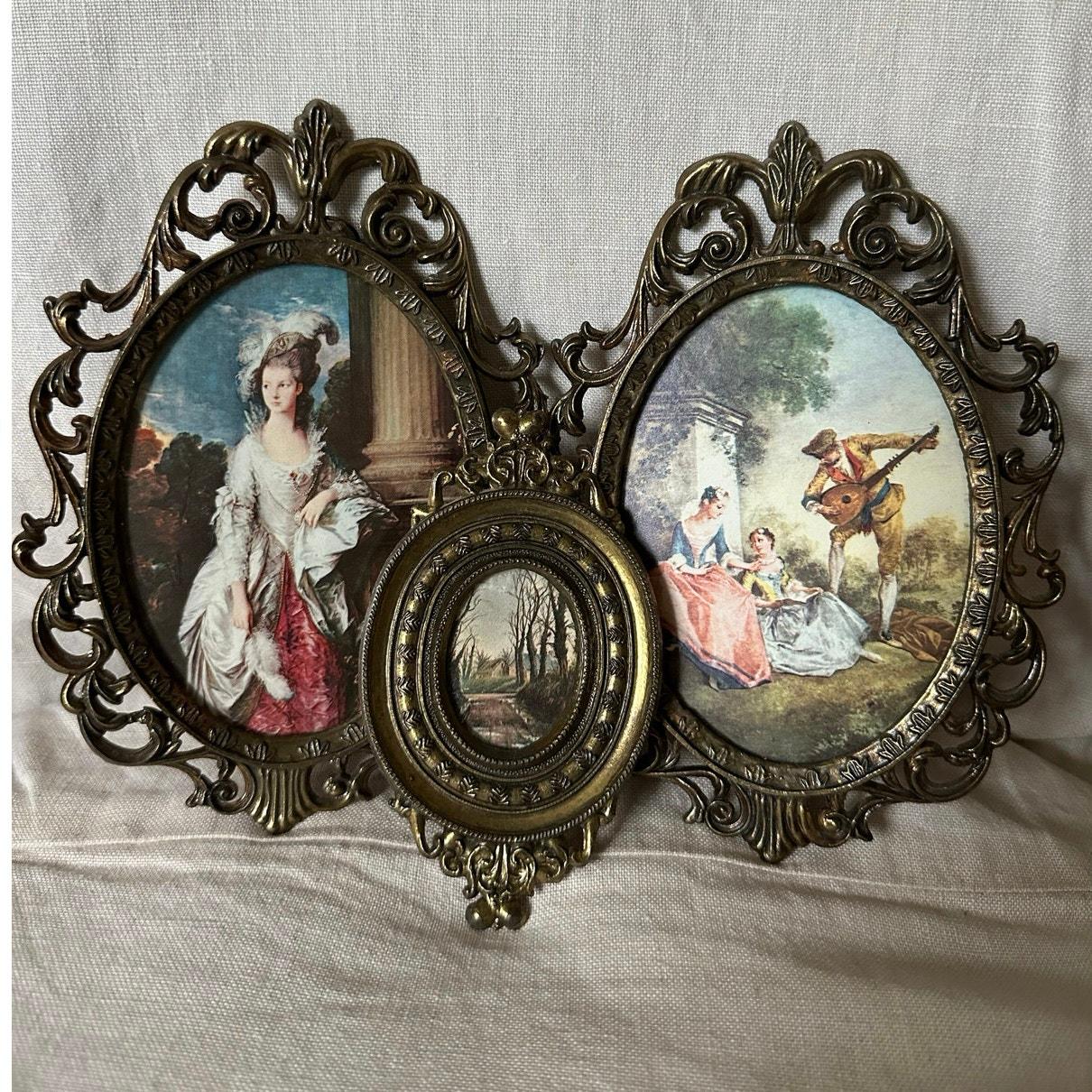 【イタリア製】ヴィンテージ オルモル アートフレーム ブラス 肖像画 オーバル型 Italian Brass Frames - Etsy