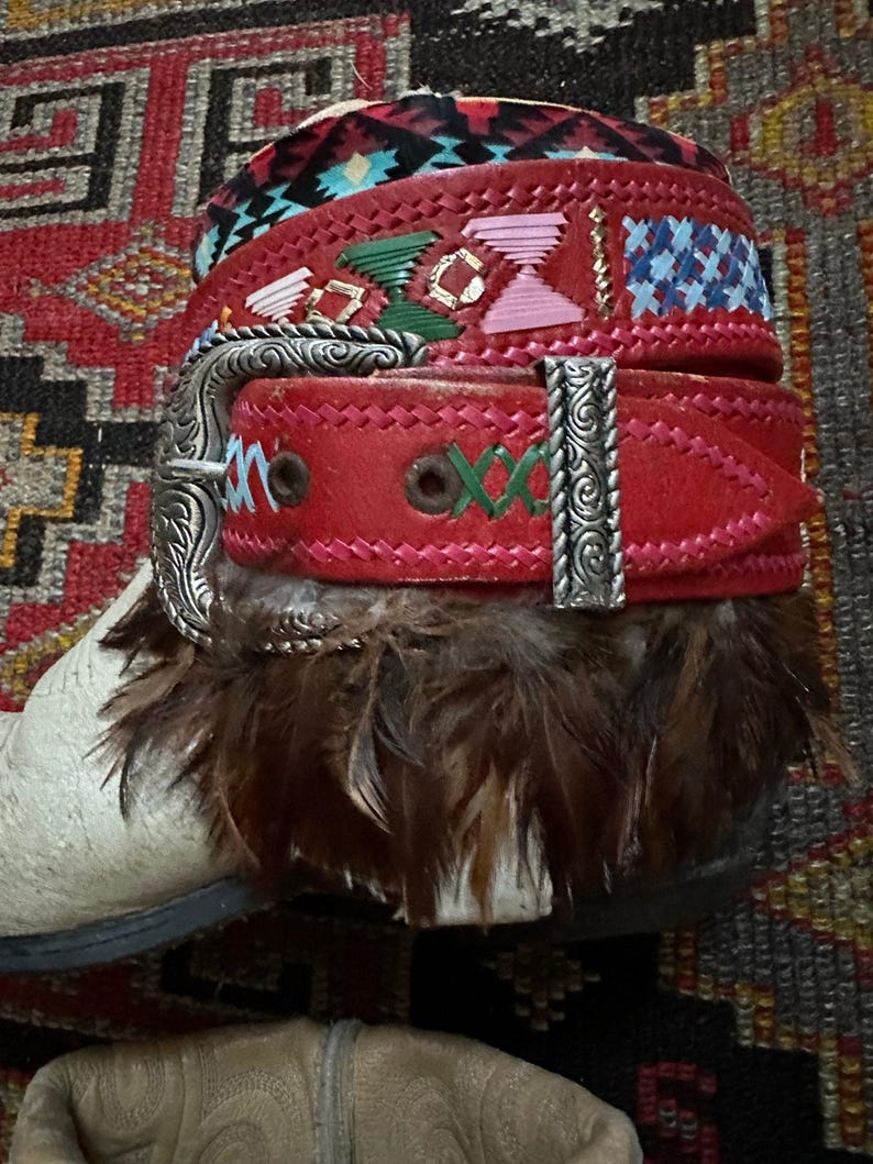 Upsicled cowboy boots boho bohemian booties feather reworked sz 8 free people ivory western rare unique leather reworked one of a kind woman image 5
