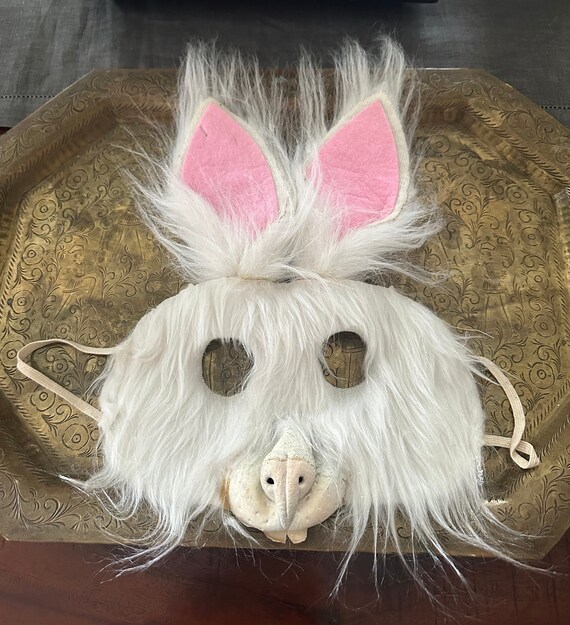 Vintage Bunny Rabbit Mask Animal halloween Easter 