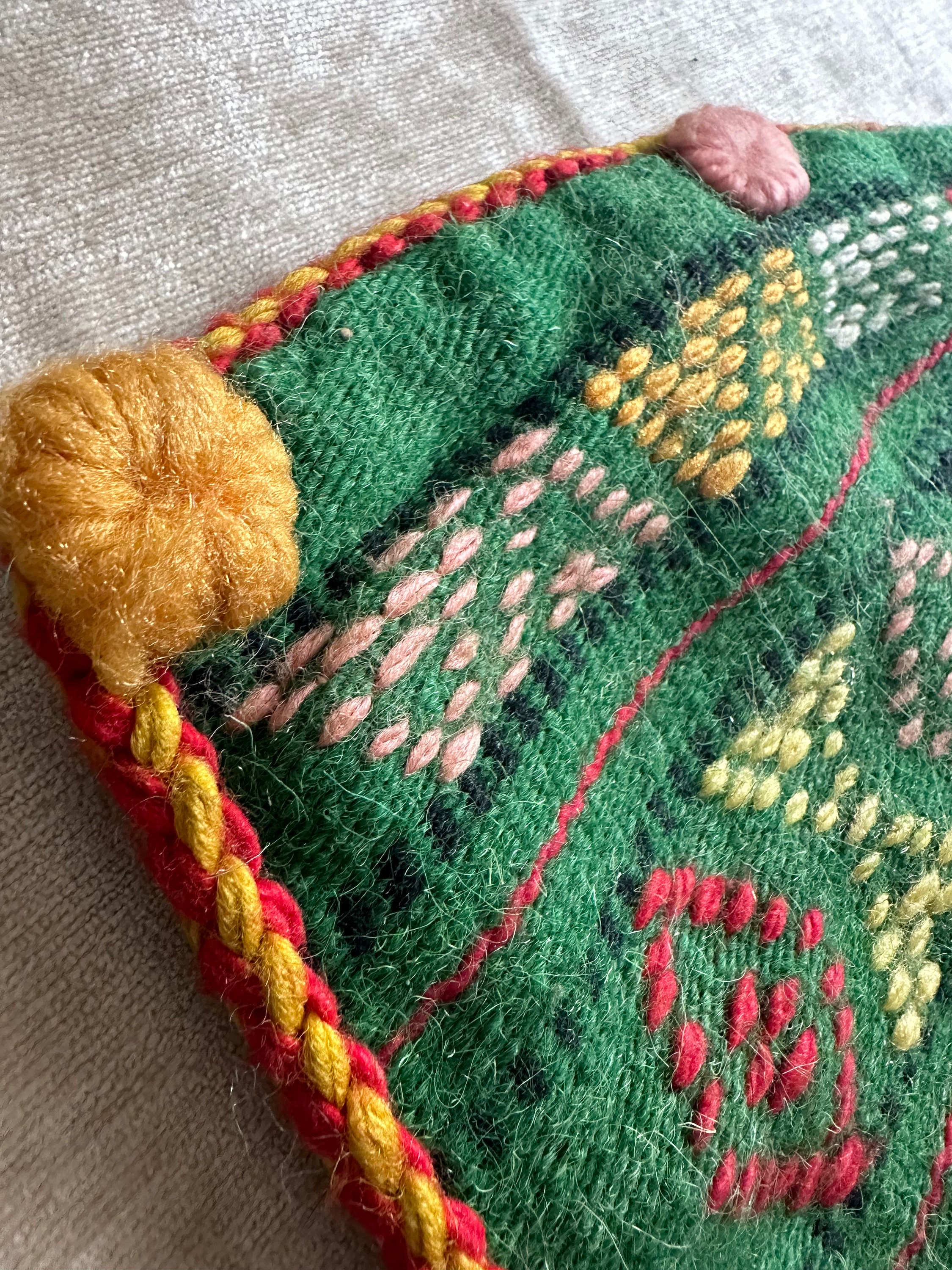 Vintage Wool Southwest Boho Backpack Vintage Wool Backpack Woven BOHO Ethnic Hippie Shoulder Tote  main image 2