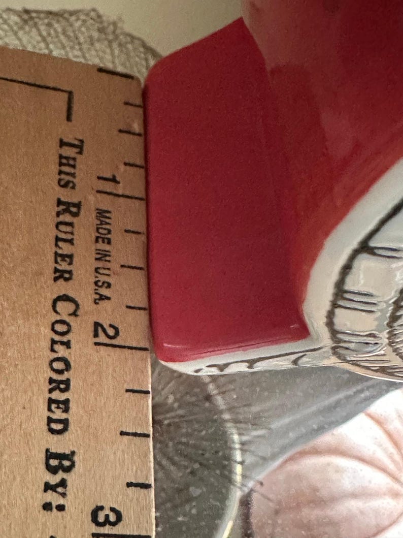 Anthropologie Tick Tock Clock MOLLY HATCH Red Ceramic, White Face image 13