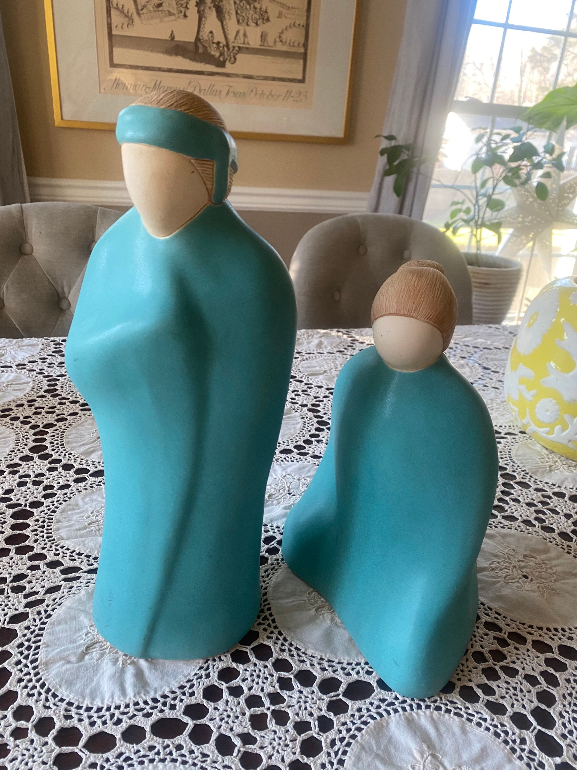 Jack Black Pottery Statues Set Vintage Native American