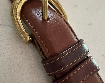 Authentic Coach Brown Leather Gold Tone Belt - Etsy display picture 1