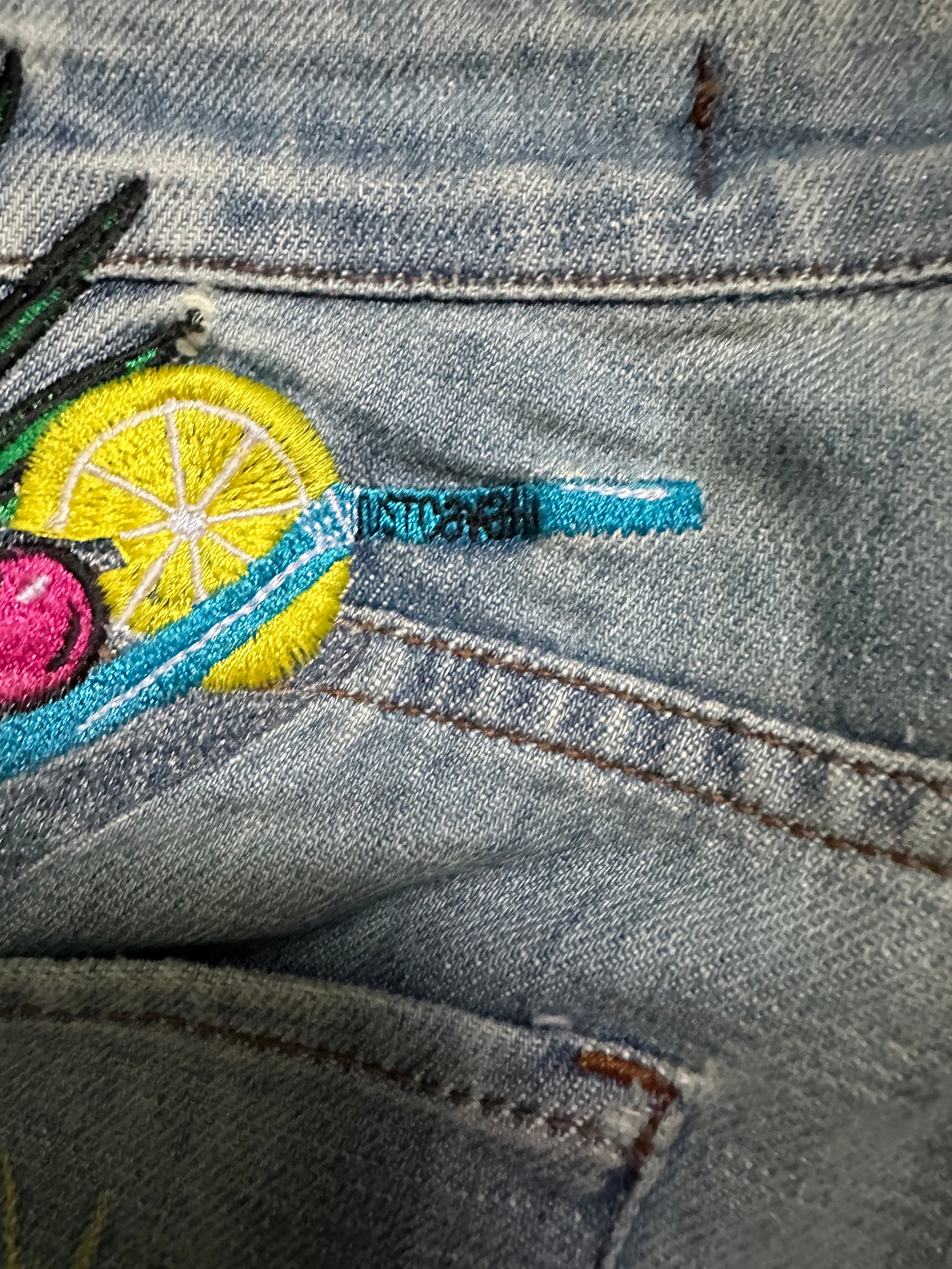 JUST cavalli イタリア製 クロップド丈 パンツ　y2k N1384 JUST cavalli イタリア製 クロップド丈 パンツ y2k N1384