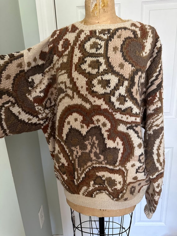 Vintage abstract beige knit   Gem