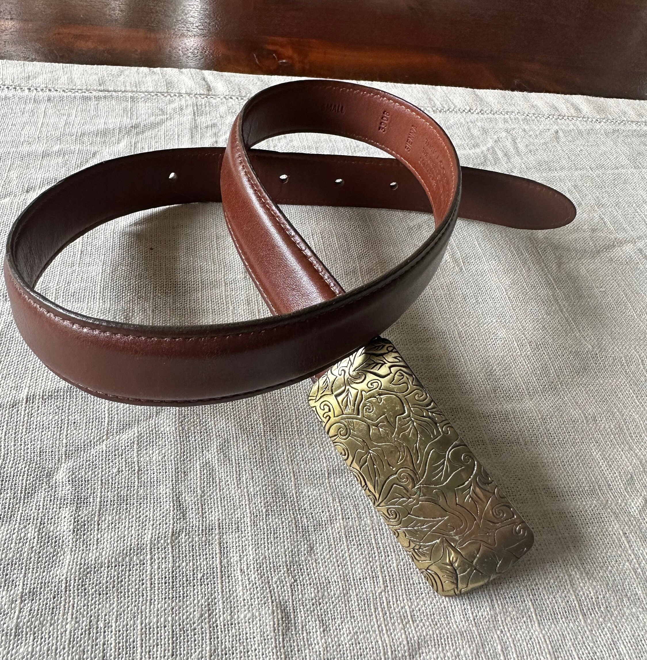 COACH Sienna 3908 tan leather belt small women Vintage COACH Belt Womens Sz S Sienna Brown Calfskin Leather  main image 4