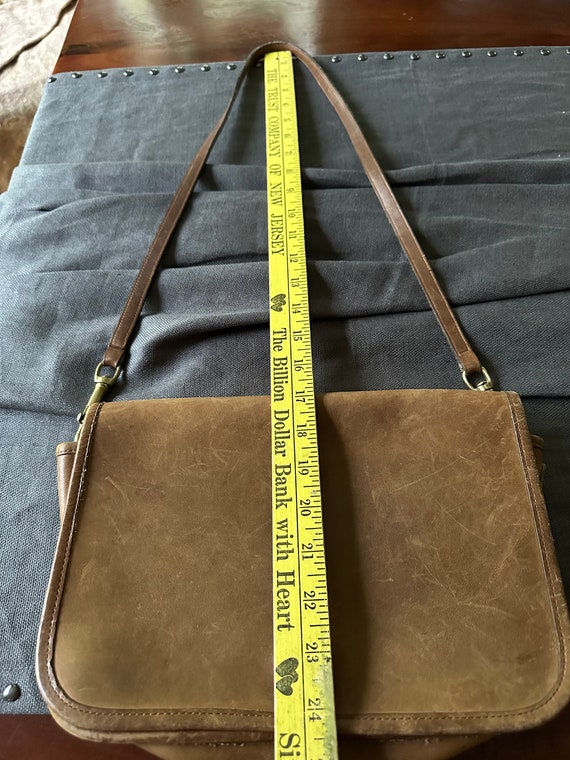 Vintage coach clutch shoulder bag brown made in USA N… Gem