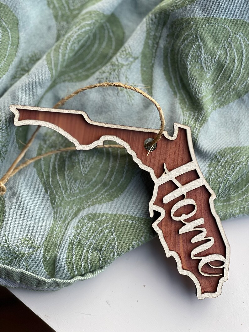 Florida Home Hanging Sign, Custom Florida Name Tag, Florida Name Plate