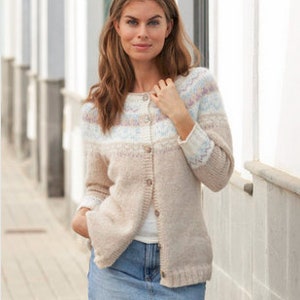 Women&#39;s hand knitted sweater Wool norwegian Sweater/ icelandic jumper in alpaca yarn, Nordic pattern