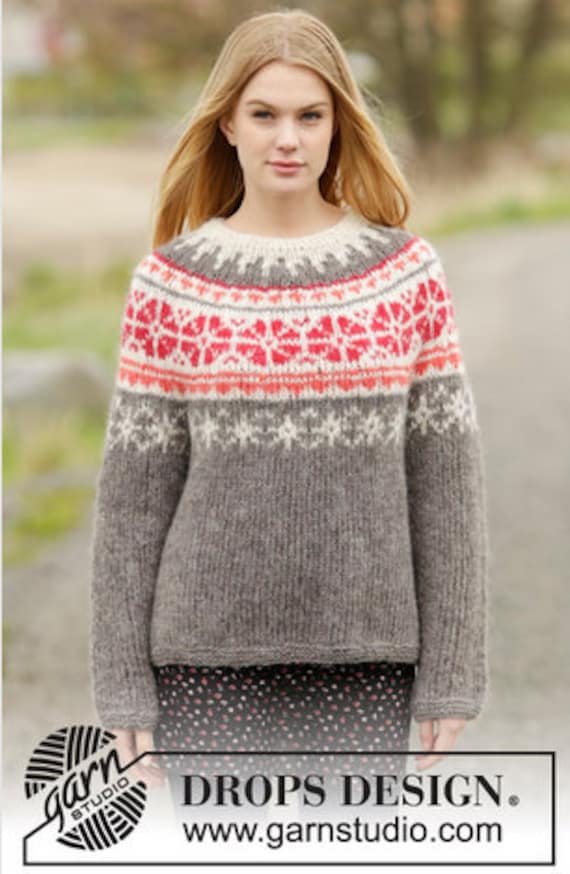 Women's Hand Knitted Sweater Wool NORWEGIAN Sweater/jumper