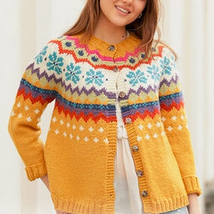 Fair isle sweater Wool norwegian Sweater/Jumper with raglan sweater with round yoke and Nordic pattern