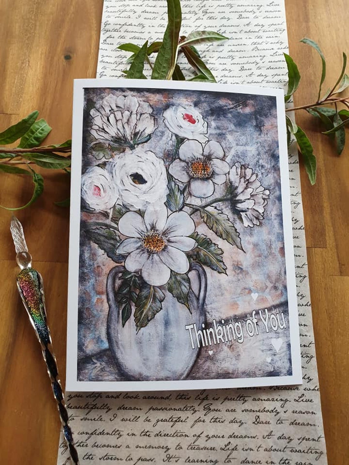 Greeting Cards Print of Original Artwork on Front 19 X 14 Cm Etsy