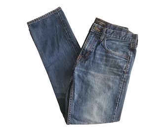 Banana Republic Slim Fit Jeans für Herren, Größe 32x32, Blau, 100 % Baumwolle, mittlere Waschung