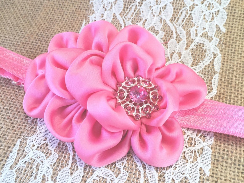 Baby Bows Newborn Headband,Shabby Chic Headbands Toddler Headbands Pink Headbands Baby Bow Headband Baby Headbands,Baby Girls Headbands